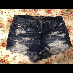 American Eagle Festival Vintage Denim Shorts